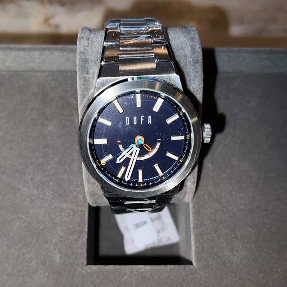 Stainless Steel Silver & Blue DUFA Günter Automatic Mans Watch - Brand New - Picture 5 of 7